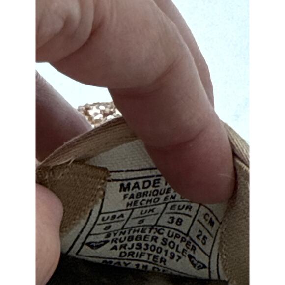 Roxy Womens Gold Glitter Drifter Slip On Sneakers Size 8 Rockabilly Y2K McBling - Picture 8 of 10